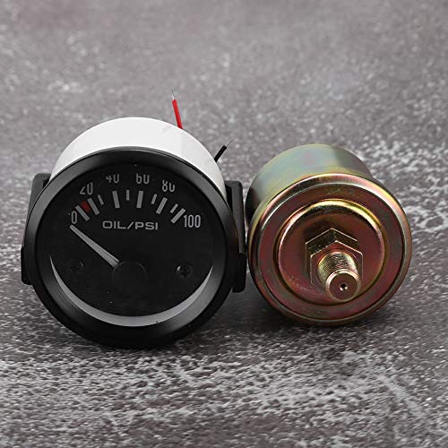 52mm Oil Pressure Gauge Universal 12V Car Compatible Electromagnetic Oil Pressure Indicator Auto Dashboard Meter for Modified Vehicles