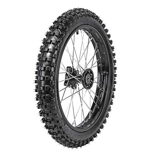 70/100-17 Wheel Tire and Rim With 15mm Bearing & Brake Disc Rotor & Hydraulic Disc Brake Caliper Master Cylinder & Rim Axle & Fork Shocker and Triple Clamp Handlebar Riser Set for Dirt Pit Trail