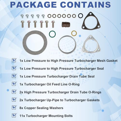 Turbo Hardware Mounting Install Kit For Ford - color: 8C3Z9T514A 8C3Z9T514B