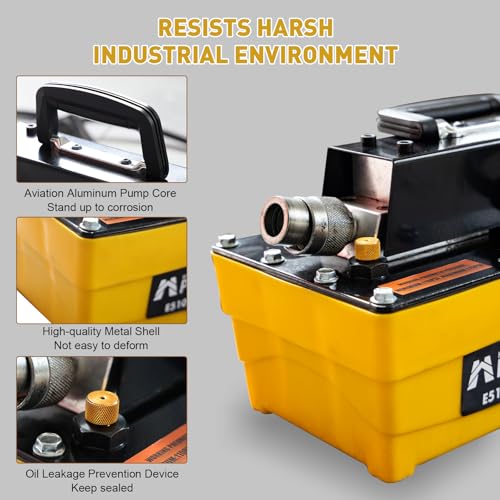 Air Hydraulic Pump with 9.8 ft Remote Control, 10,000 PSI Plastic Pump