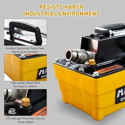 Air Hydraulic Pump with 9.8 ft Remote Control, 10,000 PSI Plastic Pump