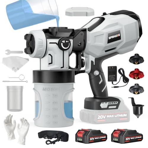 Cordless HVLP Paint Sprayer for Furniture, Cabinets, Grey - color: Gray