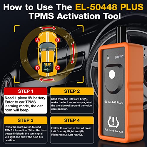 KINGBOLEN EL-50448 Plus TPMS Relearn Tool for Ford GM