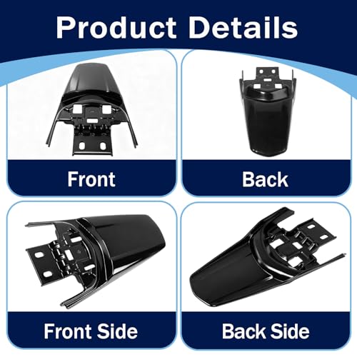 Rear Fender for Surron Light Bee X/S and Segway X160/X260, Back Fender for E-Dirt Bike - Plastic - style: Black