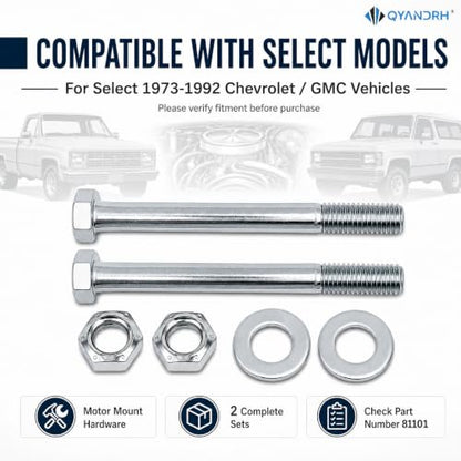 2 Sets 81101 Motor Mount Bolt Kit for Chevy GMC, Grade 8 Hardware