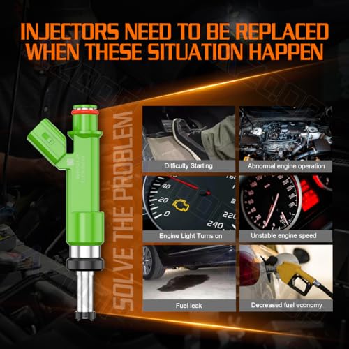 12 Holes Fuel Injectors For Toyota Camry/Sienna/RAV4 2010-2017 2.5L 2.7L L4 - size: For Camry RAV4 2.5L/Sienna Venza 2.7L (2011-2013)