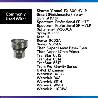 3M 26003 PPS 2.0 Spray Gun Adapter 16 mm Female, 1.5 mm Thread, 2 Pack - size: 16 mm Female (Pack of 2)