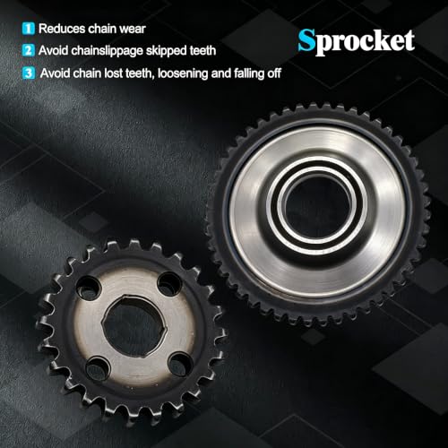 HiSport 11417605366 11417605367 Engine Oil Pump Timing Drive Chain Set