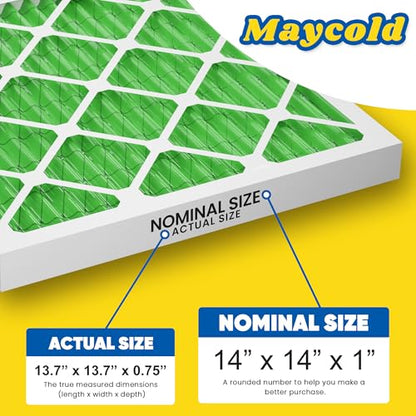 Maycold Air Filter 14x14x1 MERV 13 6-Pack - size: 14x14x1 6-PACK