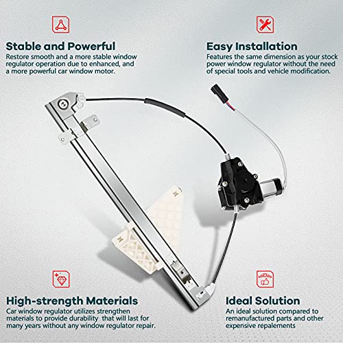 FINDAUTO Power Window Regulator for Jeep Grand for Cherokee for 2001-2004 - size: Rear Left, style: 2001-2004 for Jeep Grand for Cherokee
