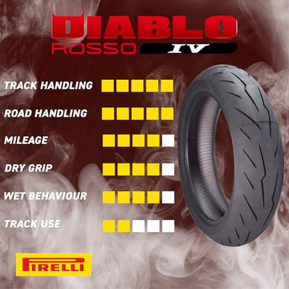 Pirelli Diablo Rosso IV 110/70-17 54H Front Motorcycle Tire - size: 110/70 ZR 17 54H