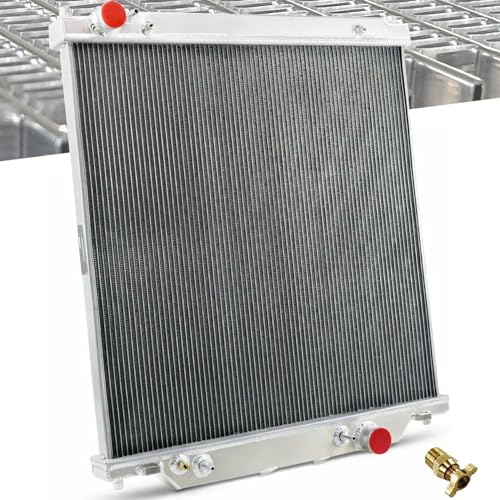 Aluminum Radiator For 2003-07 Ford F250 F350 F450 6.0L Super Duty Upgraded - size: 2-Row Radiator w/CNC Cap