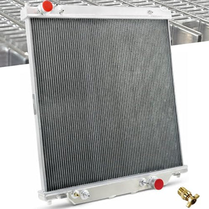 Aluminum Radiator For 2003-07 Ford F250 F350 F450 6.0L Super Duty Upgraded - size: 2-Row Radiator w/CNC Cap