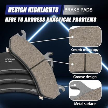 Ceramic Front Brake Pads for Chevrolet Silverado 1500,Tahoe,Suburban - size: D785