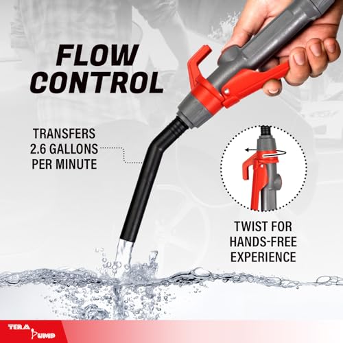 TERA PUMP Fuel Transfer Pump w/Quick Flow Control Nozzle - style: 3.25 ft Telescopic Pump (D)