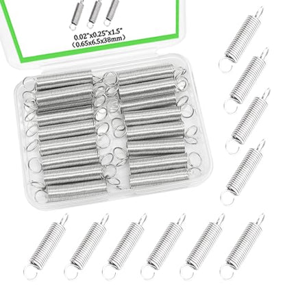 20PCS Extension Spring 1/4 Inch x 1-1/2 Inch Zinc Plated Extension Springs - size: 20PCS（1 size)