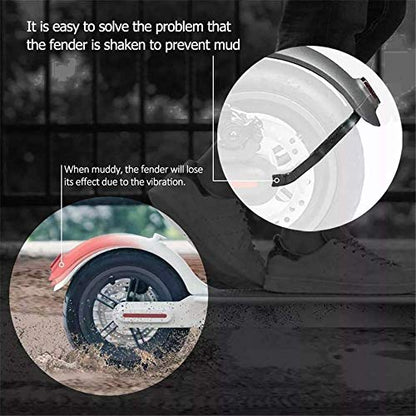 2 Pieces Rear Fender Mudguard Bracket Rear Fender Scooter Replacement Accessory Support for Xiaomi M365/ M365 Pro Scooter with Screws and Screw Caps …
