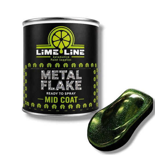 LiME LiNE Automotive Metal Flake Midcoat - No Reducer Needed (Green, 1 Pint) - color: Green, size: 16 Fl Oz (Pack of 1)