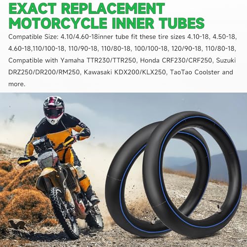 4.10/4.60-18 Motorcycle Inner Tube (Rear) 110/100-18,110/90-18,110/80-18 - size: 4.10/4.60-18" 1pc
