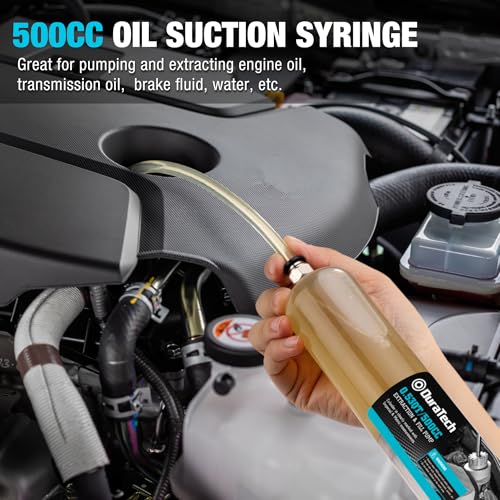 DURATECH 500CC Fluid Extractor with Long Hose and Extension Tubes - size: 500CC