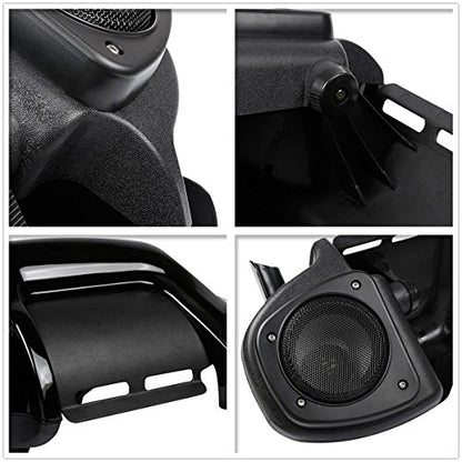 TCMT Lower Vented Fairing W/Speaker Kit Fits For Harley Touring Road King Street Glide Electra Glide Ultra-Classic Road Glide 1983-2013 - color: Vivid Black #5