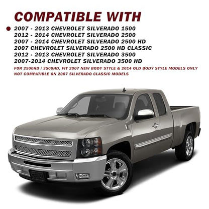 JSBOYAT Headlight Assembly for 2007-2013 Chevy Silverado 1500 2500 3500 - color: Black & Smoked, size: without Bulbs