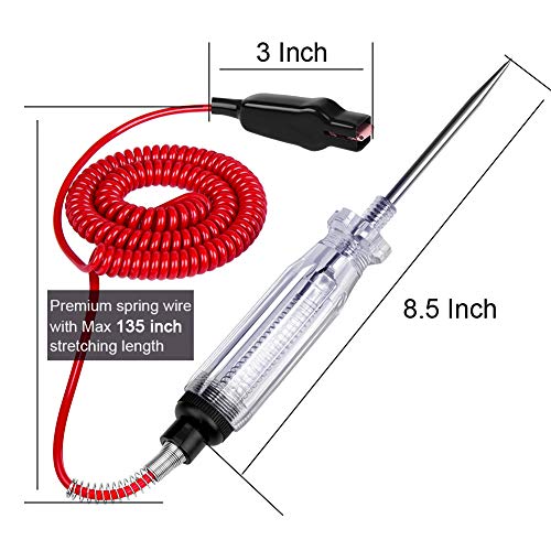 2PCS Automotive Circuit Tester, 6-24V with Replacement Indicator Light - size: 2-Packs