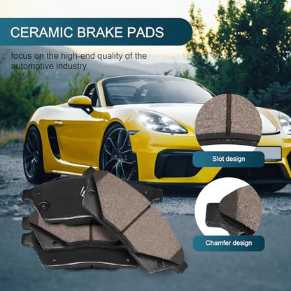 D1422 Front Ceramic Brake Pads Kit Fit For Cadillac SRX 2010-2016, For Saab 9-4X 2011 - style: HZ1422