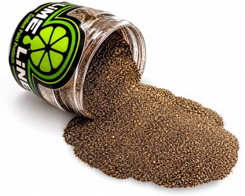 LiME LiNE Sprayable Metal Flake Paint Additive: Solvent Resistant Glitter for Automotive Custom Painting (Bronze.) - color: Bronze.