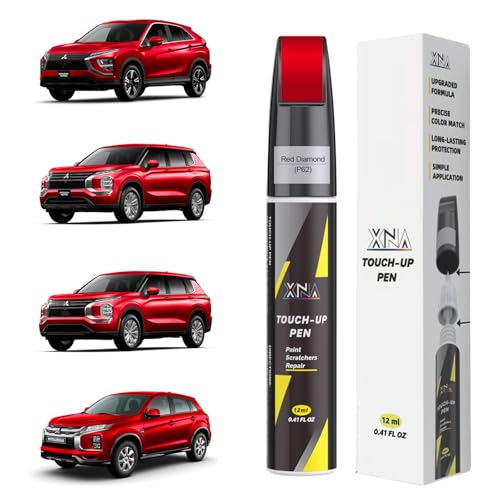 XNA Red Diamond(P62) for Mitsubishi Touch Up Paint - color: Red Diamond(P62) for 2025 Outlander/2025 Outlander PHEV/2024 Outlander Sport/2025 Eclipse Cross