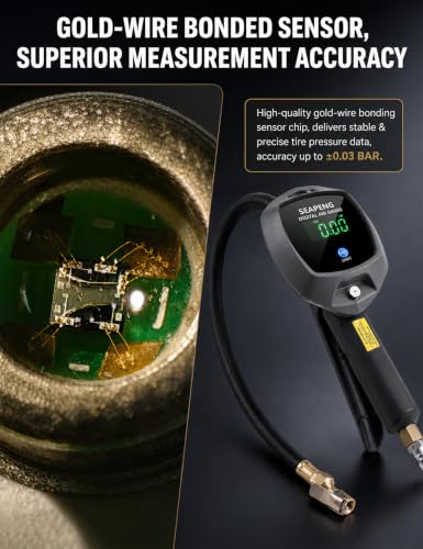 Digital Tire Inflator with Pressure Gauge, 230 PSI