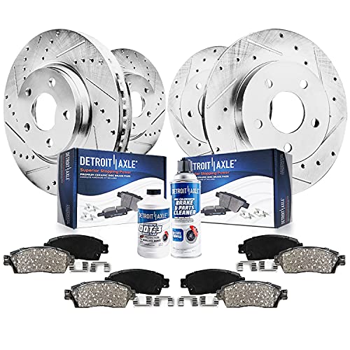 Detroit Axle - Front and Rear Brake Kit for 2015-2017 Honda Odyssey - size: 10PR42258/kit