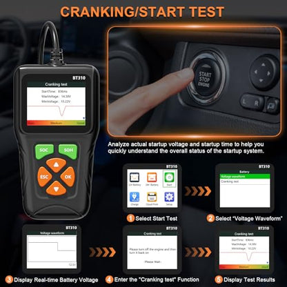 12V 24V Car Battery Tester 100-2000 CCA