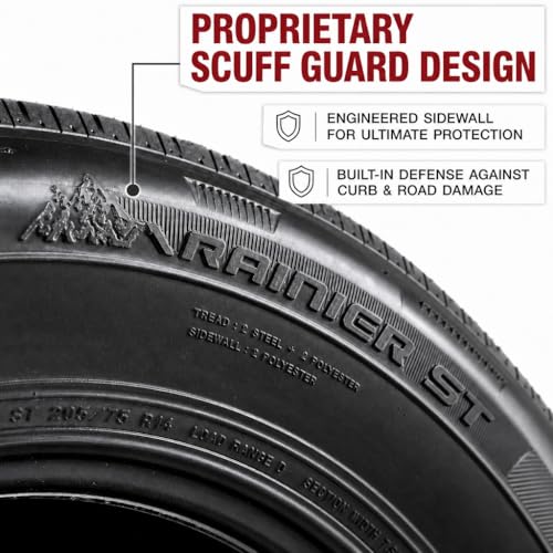 eCustomrim Radial Trailer Tire Rim Assembly ST205/75R14 14 Inch Aluminum
