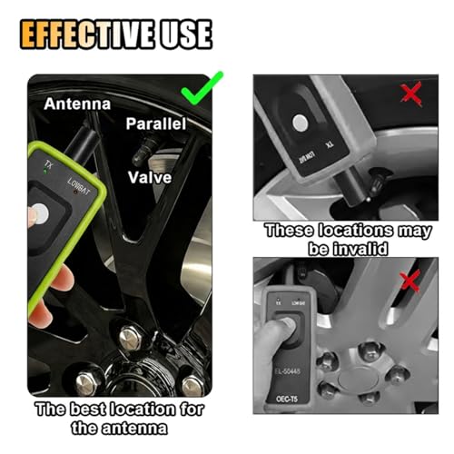 TPMS Relearn Tool, OEC-T5 EL-50448 Tire Pressure Monitor System Sensor Reset Tool, Programming Training Activation Tool for GM/Cadillac/Buick/Chevy Series Vehicles 2023 Edition - size: Green