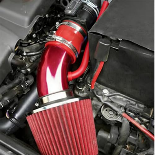 PHILTOP 3" Universal Cold Air Intake Kit (Red)
