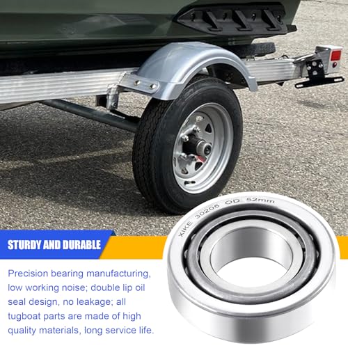 XiKe 30205 Trailer Bearings Wheel Hub Kit, 2 Sets, Fits for 25mm Axles - size: 30205 + Seal ID 1.18, style: Pack 2 Set