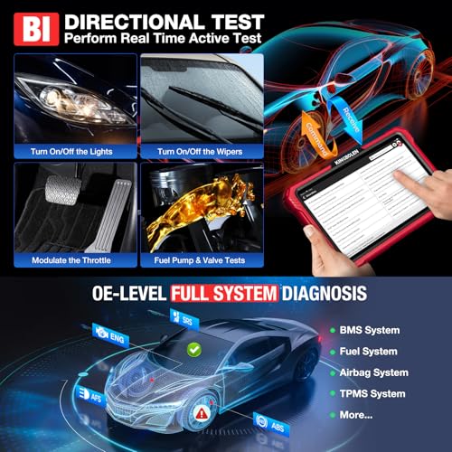KINGBOLEN K10 Pro Bidirectional Scan Tool 10" OBD2 Scanner Topology Map