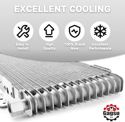 40k Transmission Oil Cooler lpd47391 with Thermal Bypass Valve 708-4739P6 Compatible with tru Cool Heavy Duty 40,000 GVW Max - Low Pressure Drop Trans Cooler - color: Silver2
