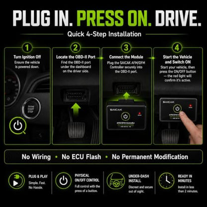 AFM/DFM Disabler for GM V6 & V8 Engines, Smart ON/Off AFM Disable Module Compatible with Chevy Silverado Sierra Tahoe Suburban Yukon Escalade Avalanche, Plug & Play OBD-II Controller