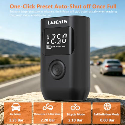 Tire Inflator Portable, 25L/min Fast Inflation & Digital Pressure Gauge