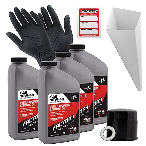 Factory Racing Parts 10W40 Oil Change Kit compatible with Honda Motorcycles