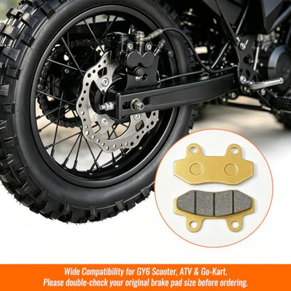 Minho Motorcycle Front Disc Brake Pads Compatible with Chinese Scooter Taotao 150 long style go kart Gy6 49cc 50cc 125cc 150cc 200cc 250cc ATV Dirt Bike Pit Bike Roketa TaoTao Baja Sun - style: 012