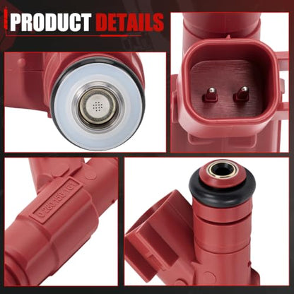 0280156161 Fuel Injector Set of 6 Compatible with 2000-2003 Ram 1500 3.7L - color: RP-FI02201