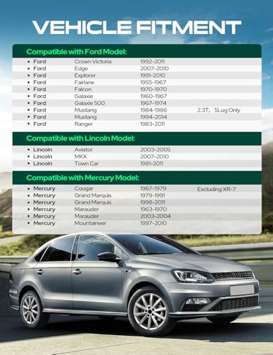 YHTAUTO 5x4.5 Hub Centric Wheel Spacers 2 Inch for Ford, Lincoln - size: 2 Inch Thickness, style: 2 PCS
