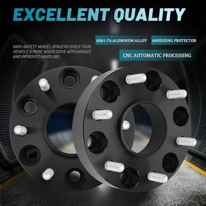 IRONTEK 6x5.5in Wheel Spacers 1.5" Compatible for Nissan 2005-2015 Armada/ 2004-2020 Titan, for Infiniti 2004-2010 QX56 Forged Thread Pitch M12x1.25 Hub Bore 66.5mm 6x139.7mm to 6x139.7mm 4PCS - size: 1.5"|6x5.5|4PCS