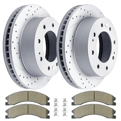 Acinoparts Front Brake Kit for 2011-2019 Chevy Silverado 2500 HD 3500 HD - size: ABK55191