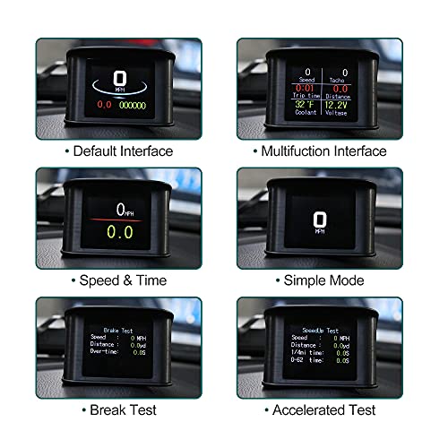 X AUTOHAUX Mini HUD Head Up Display Car Dashboard Digital Speedometer