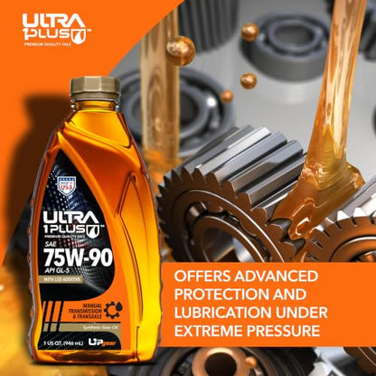 SAE 75W-90 Full Synthetic Gear Oil API GL-5 MT-1 Limited Slip 12 Quarts - size: 12 Quarts Pack