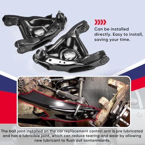 K620251 Front Lower Control Arm - Lower Control Arm Kit for 1982-2005 Chevrolet S10 Blazer LLV,1982-2003 GMC S-15 Jimmy Pickup Sonoma,1996-2000 Isuzu Hombre K620252 2Pcs